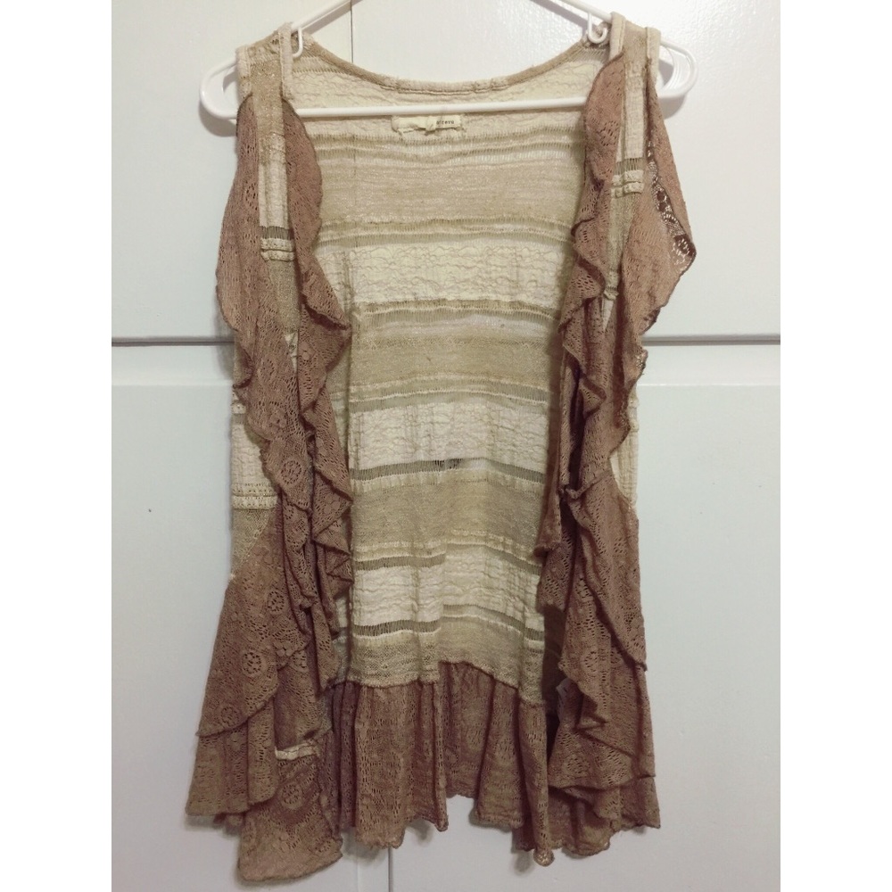 A’Reve Sleeveless Cardigan Vest